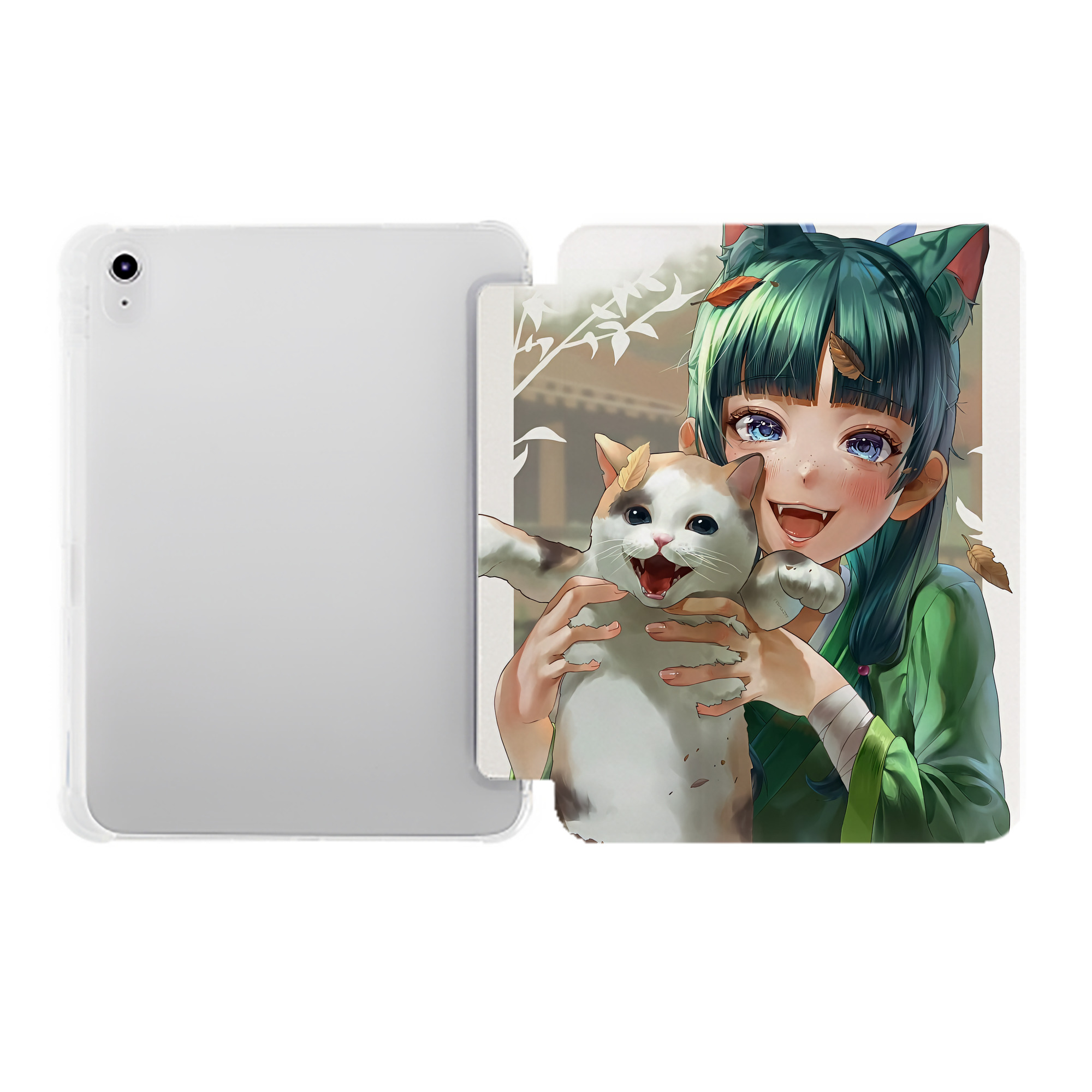 （画像用） 薬屋のひとりごと The Apothecary Diaries IPad ケース ペン収納付き 三つ折りスタンド PUレザー×シリコン 対応機種9.5/10.5/10.9インチ